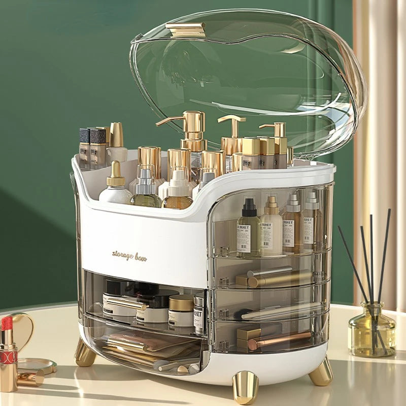 Transparent Desktop Makeup Organiser