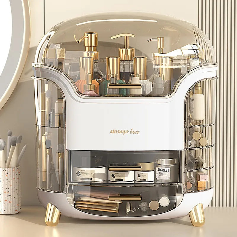 Transparent Desktop Makeup Organiser