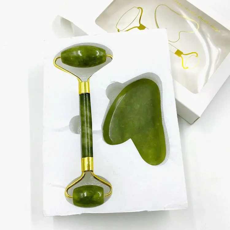 Jade Gua Sha Face Massager Tool Set